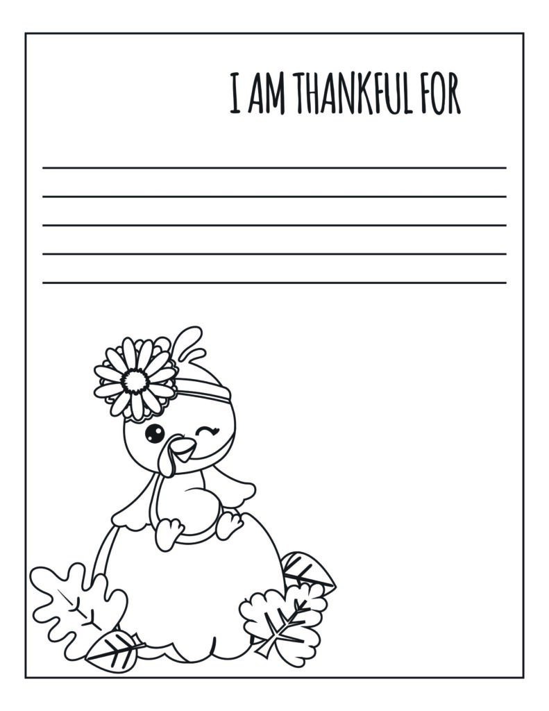 free thanksgiving coloring pages for kids: a fun craft activity